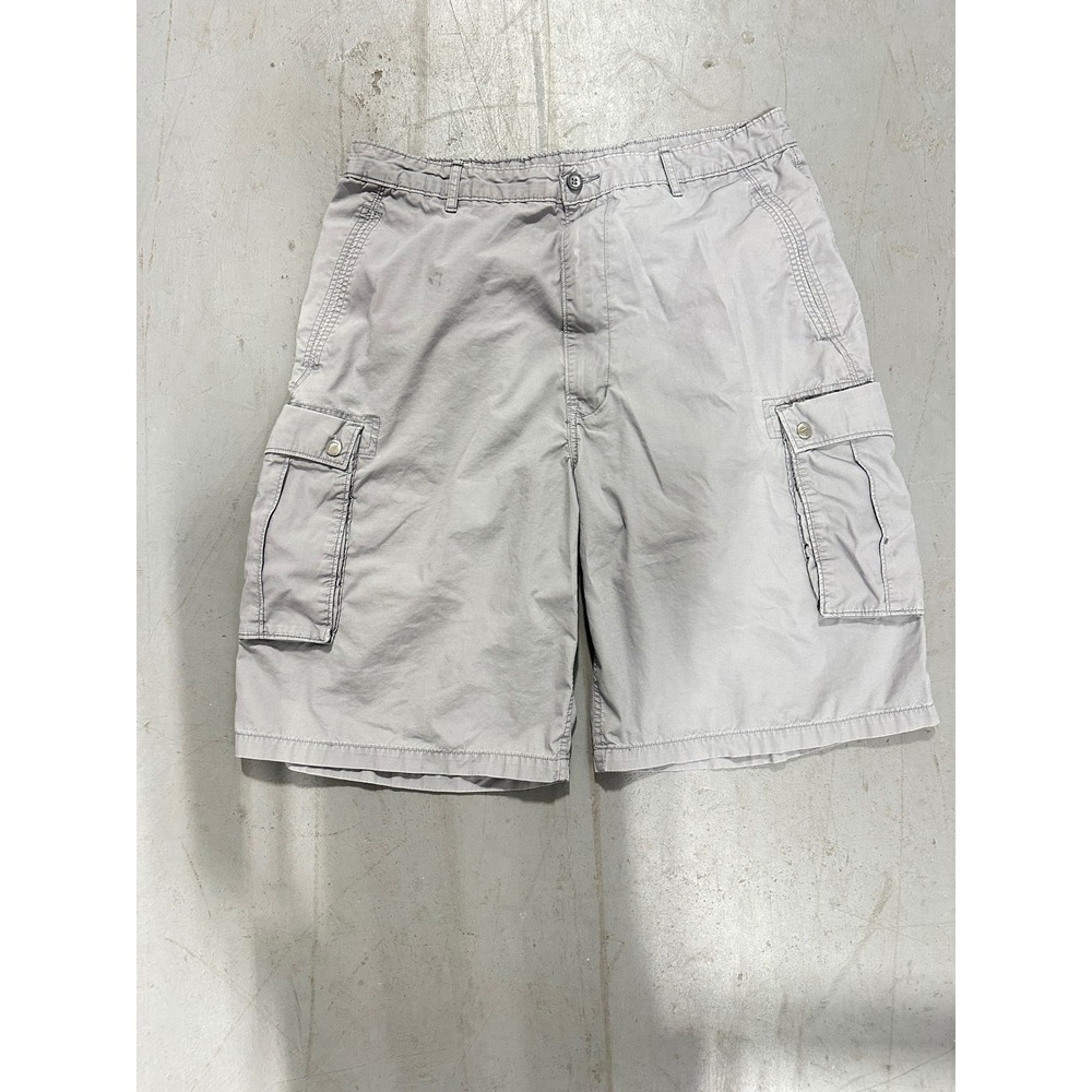 Levis Mens Gray Cargo Shorts Size 36 Casual Outdoor Utility Multi Pocket